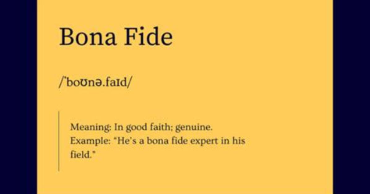 How to Pronounce Bona Fide