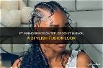 Stunning Braids to the Back Enhanced with Seamless Weave