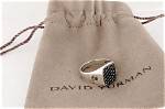 Stunning Vintage David Yurman Empire Signet Sterling Silver Ring