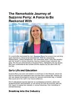 Suzanne Perry: the Multifaceted Journey of a Star