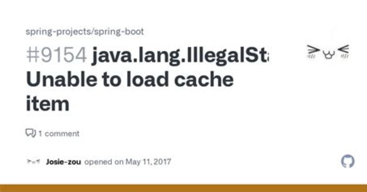 Unable to Load Cache Item: Javax/Servlet/Filter