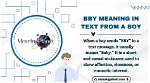 Understanding the Meaning of Bby in Text Messages