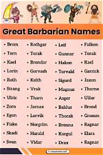 Unleashing the Power: the Best Barbarian Names
