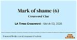 Unveiling the Mark of Shame: a Crossword Puzzle Journey